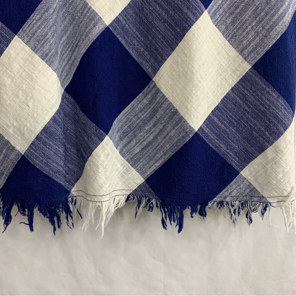 Natural Reflections Blue & White Gingham Spaghetti Strap Picnic Dress, size M - Picture 5 of 11